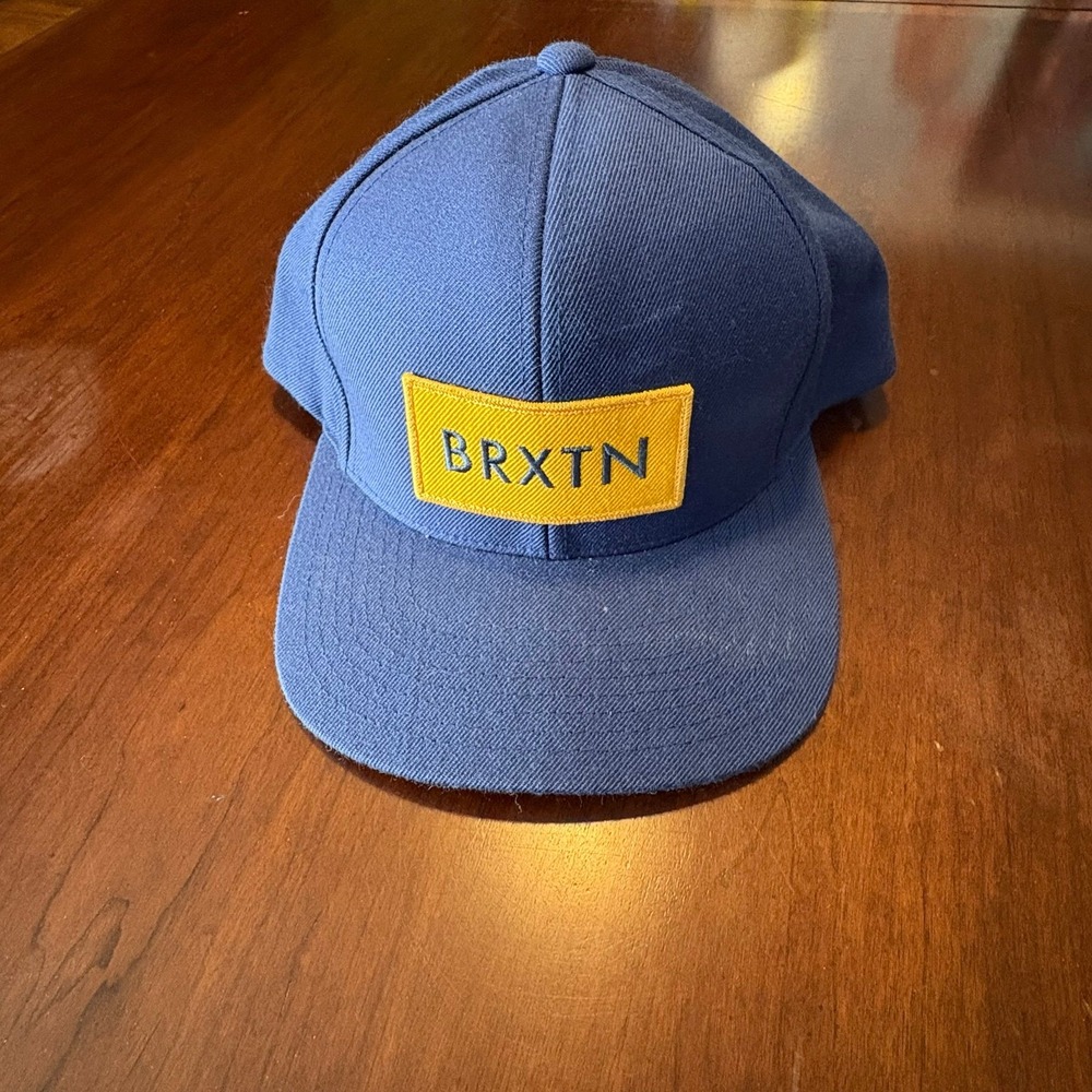 Brixton "BRXTN" Patch‎ Snapback Hat — Blue/Yellow — Adjustable